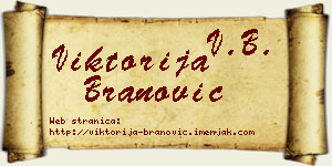 Viktorija Branović vizit kartica